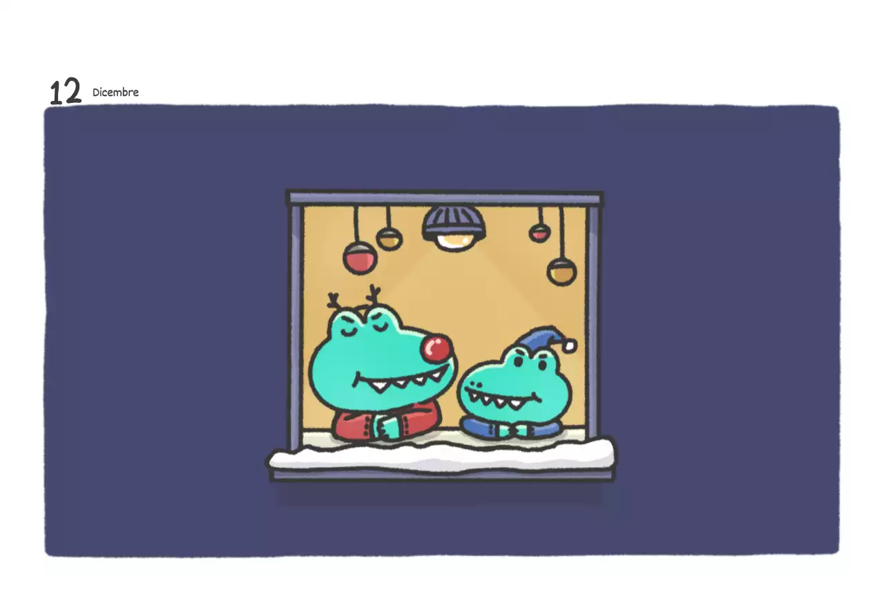 Un calendario con un simpatico concetto di illustrazione di Argo