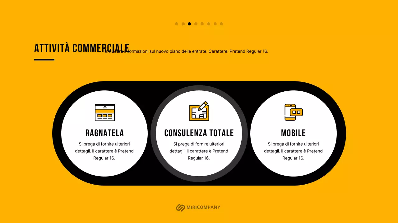 Semplice piano aziendale per il nuovo anno in bianco e arancione