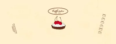 Promuovere e informare le caffetterie con un logo emotivo in marrone rossiccio e giallo chiaro