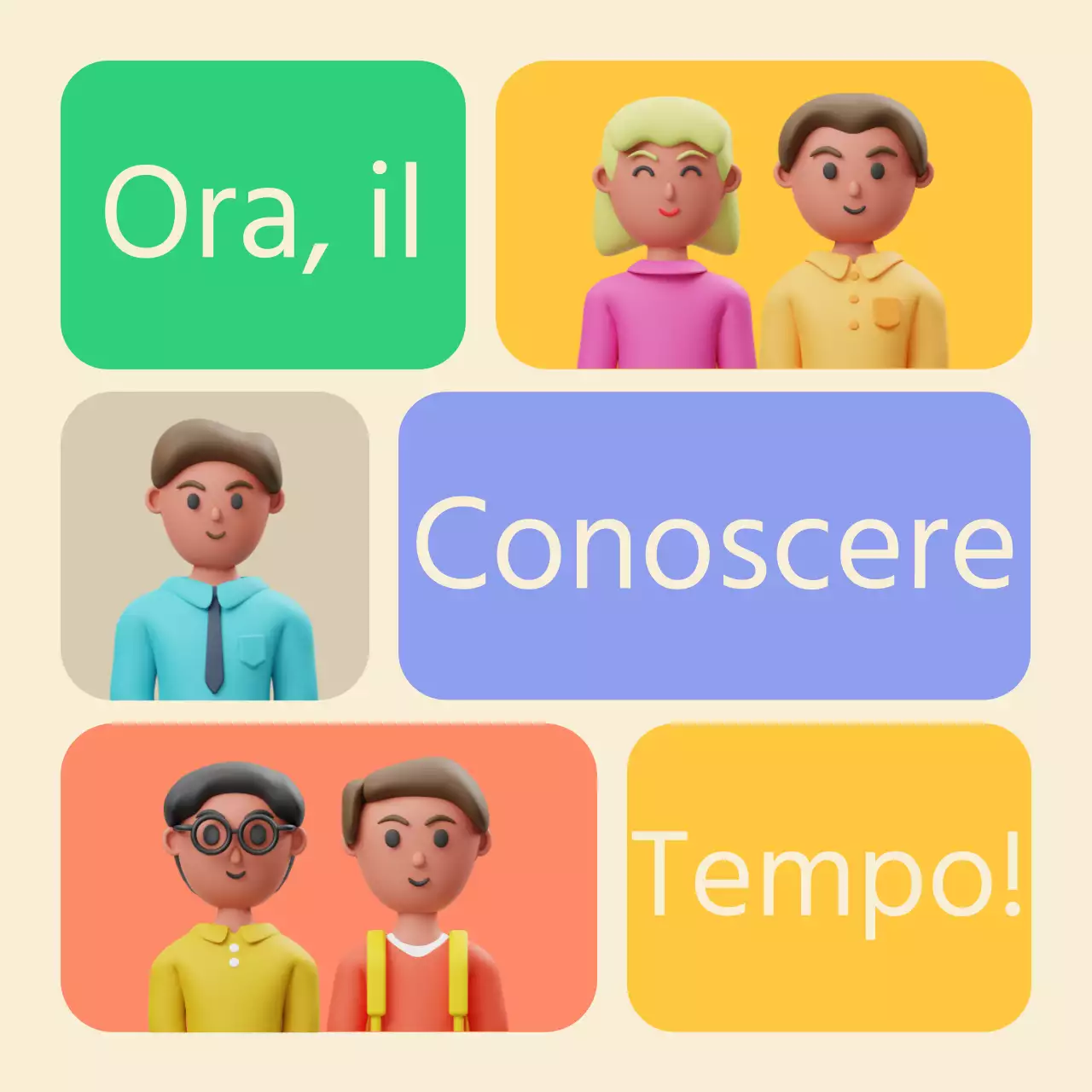 Evento manito stereoscopico in 3D con colori pastello