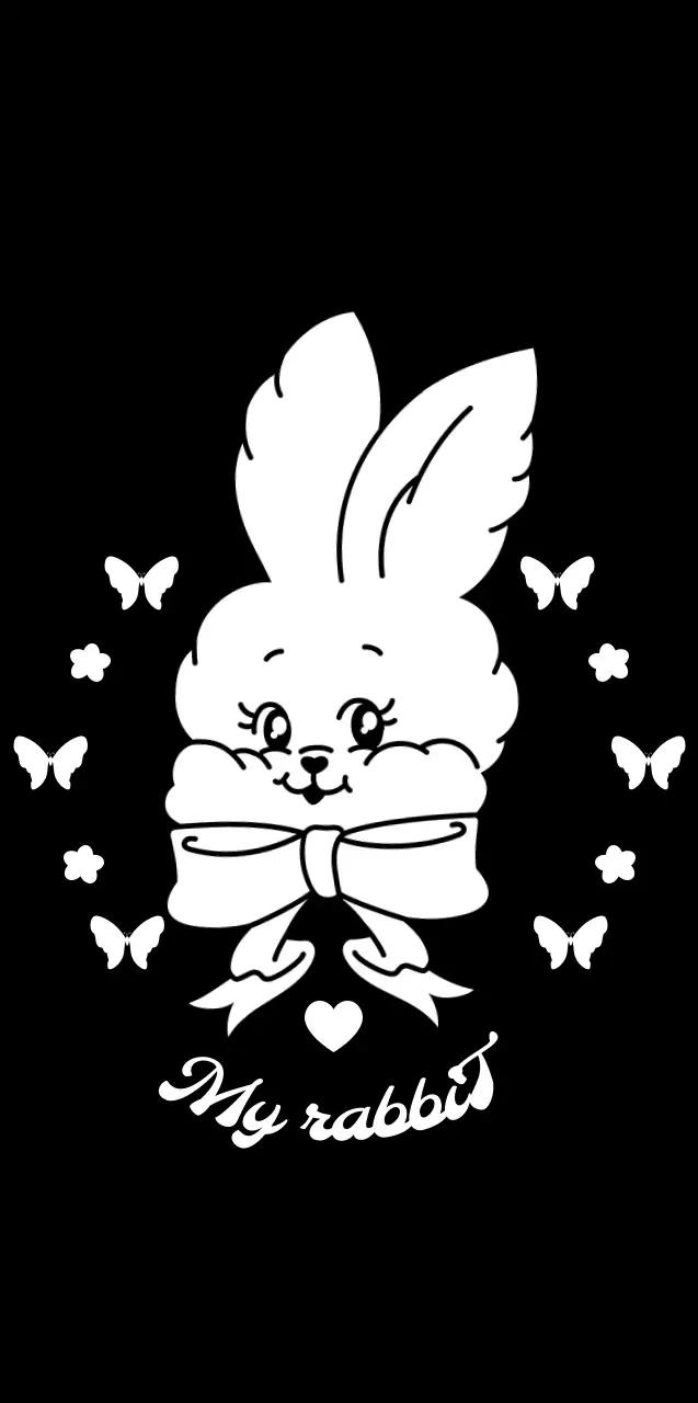 Personalized merchandise with a cute, teeny-bopper illustration in black and white.