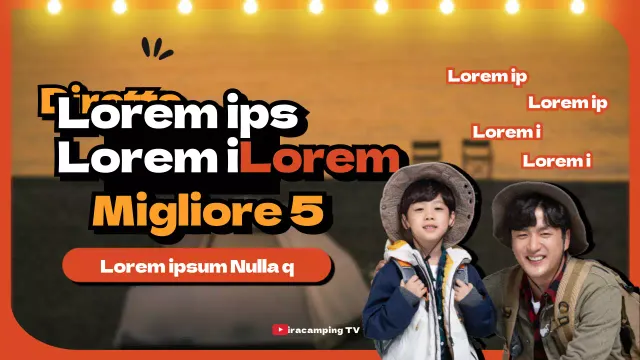 Miniatura di YouTube delle recensioni del campeggio arancione