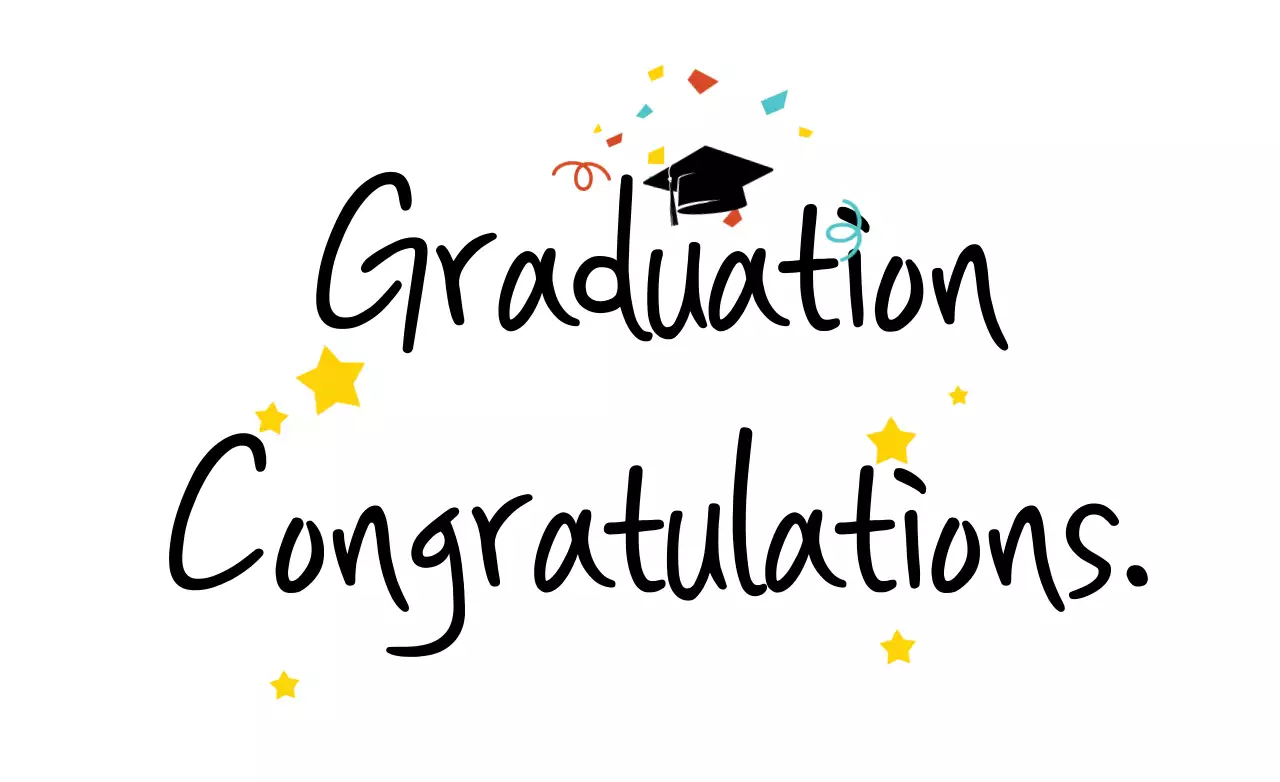 Black Simple Graduation Congratulation Banner