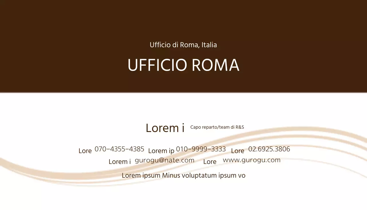 Biglietto da visita dell'ufficio Miradi