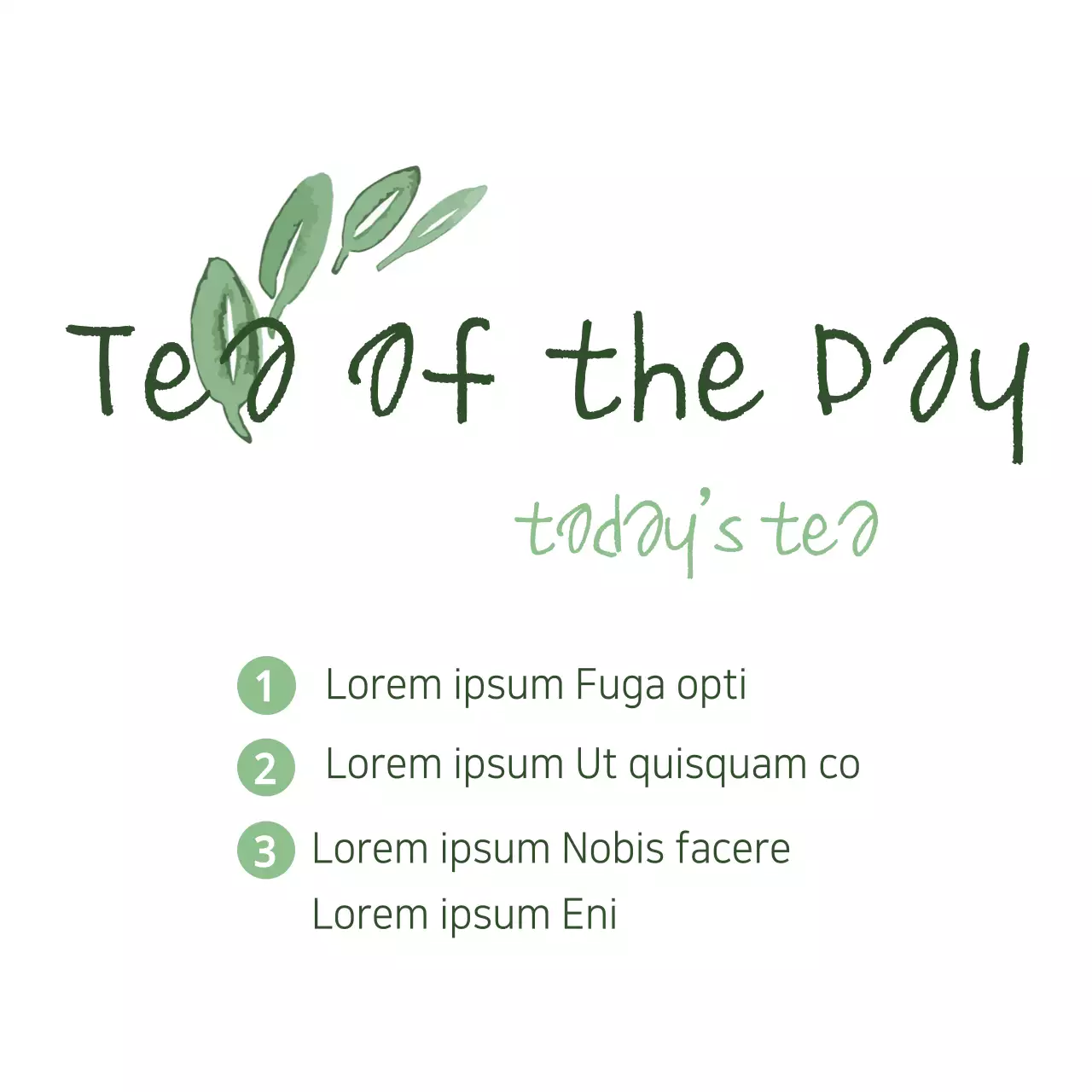 Spanduk Menu Teh Hijau Minimal