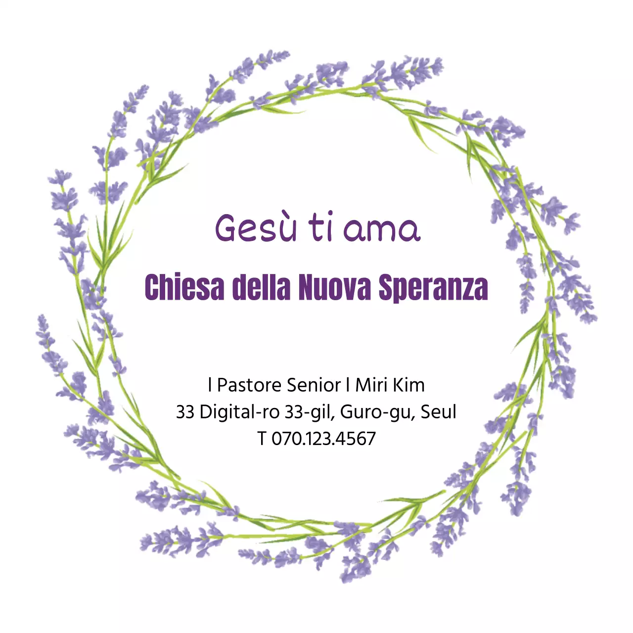 Cornice illustrazione vintage viola Chiesa