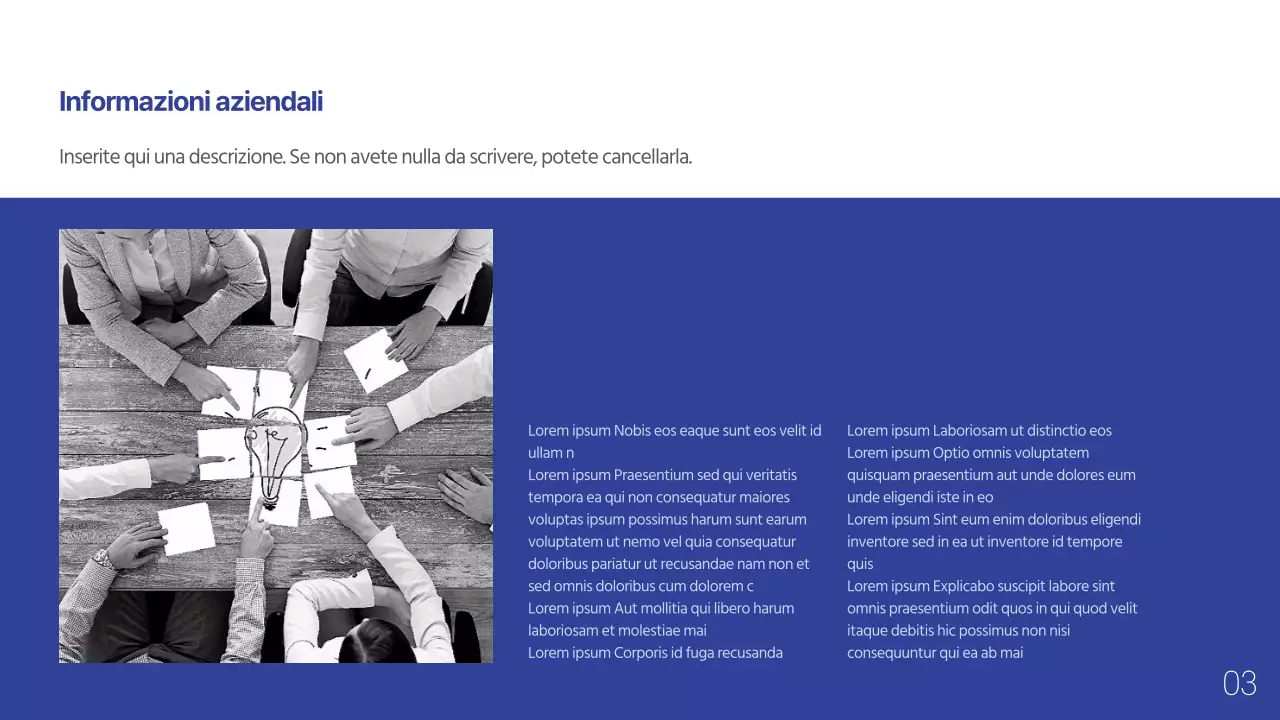 Profilo aziendale semplice