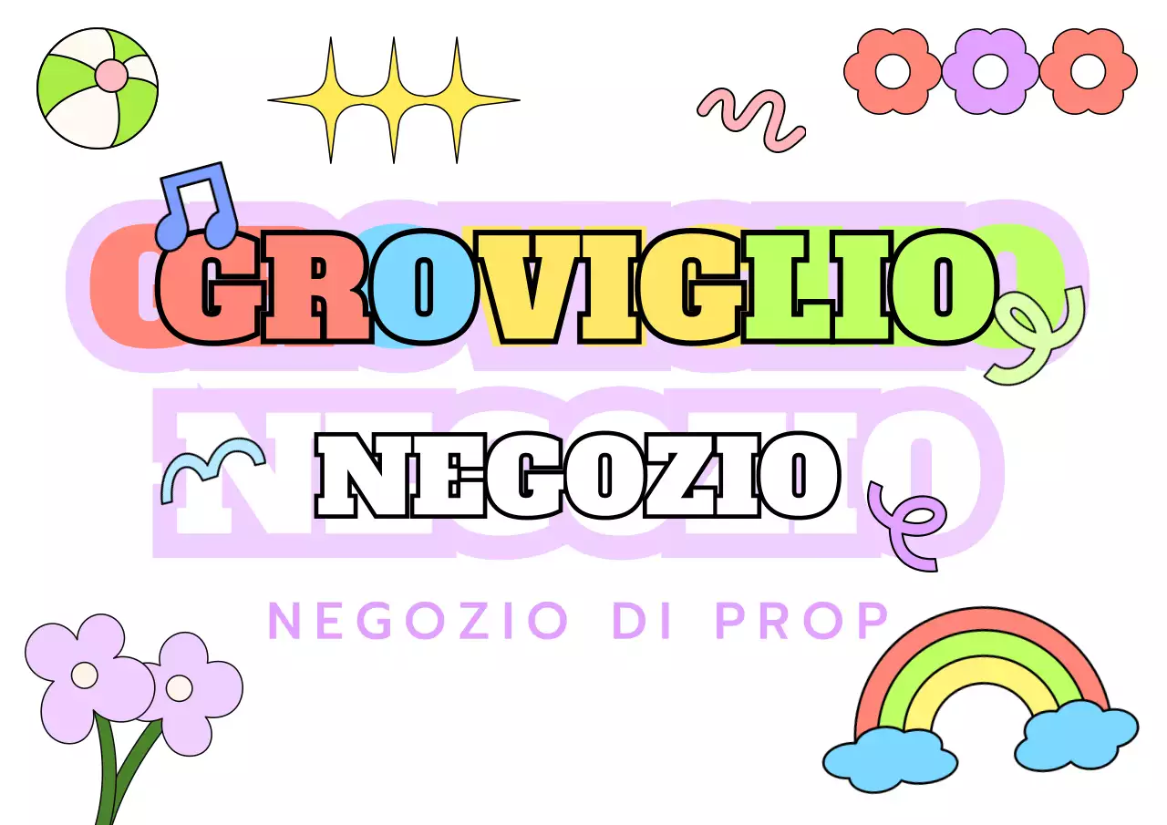 Illustrazione a linee colorate di un negozio pop-up