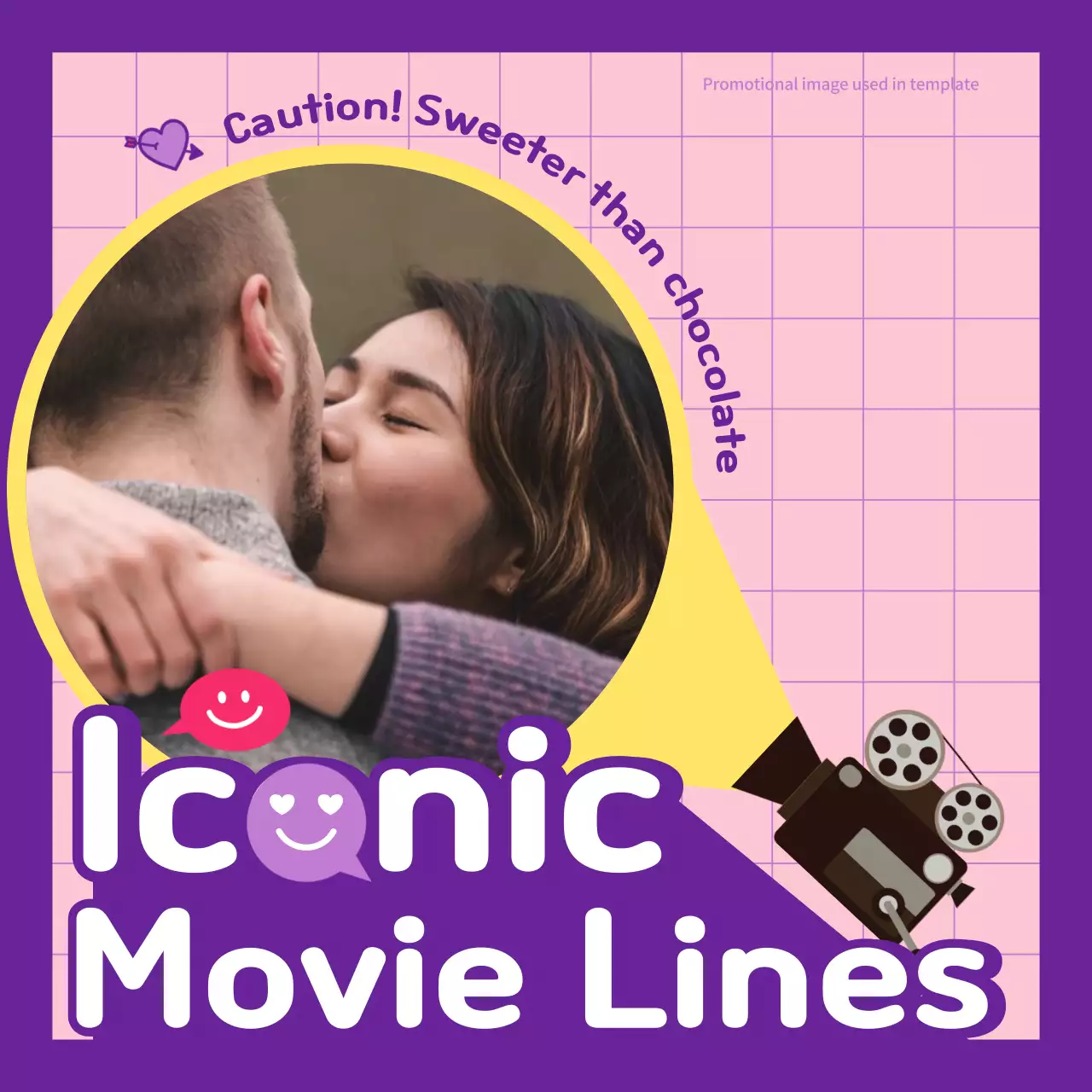 Purple Retro Movie Guide Instagram Carousel