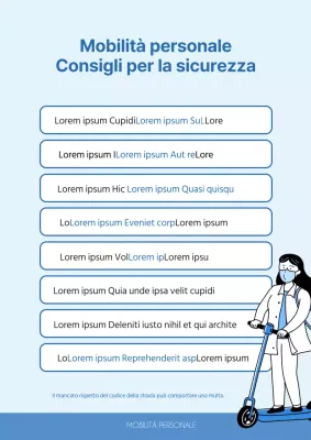 Una guida ai consigli di sicurezza minimalisti in azzurro e blu