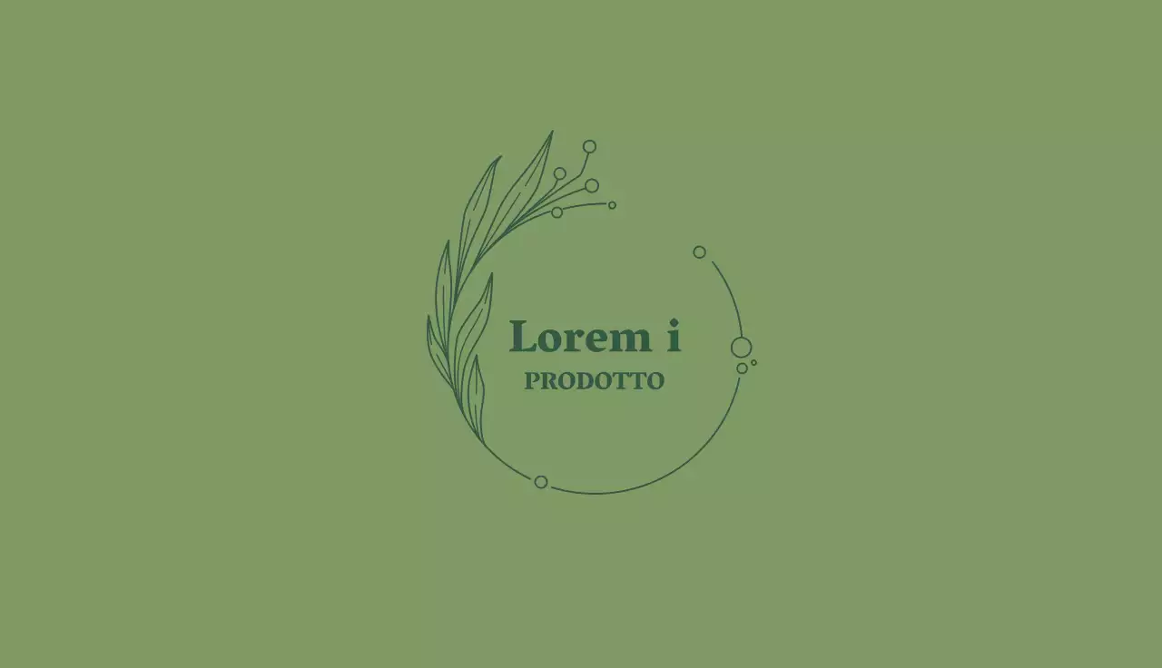 illustrazione verde logo ecologico negozio personale
