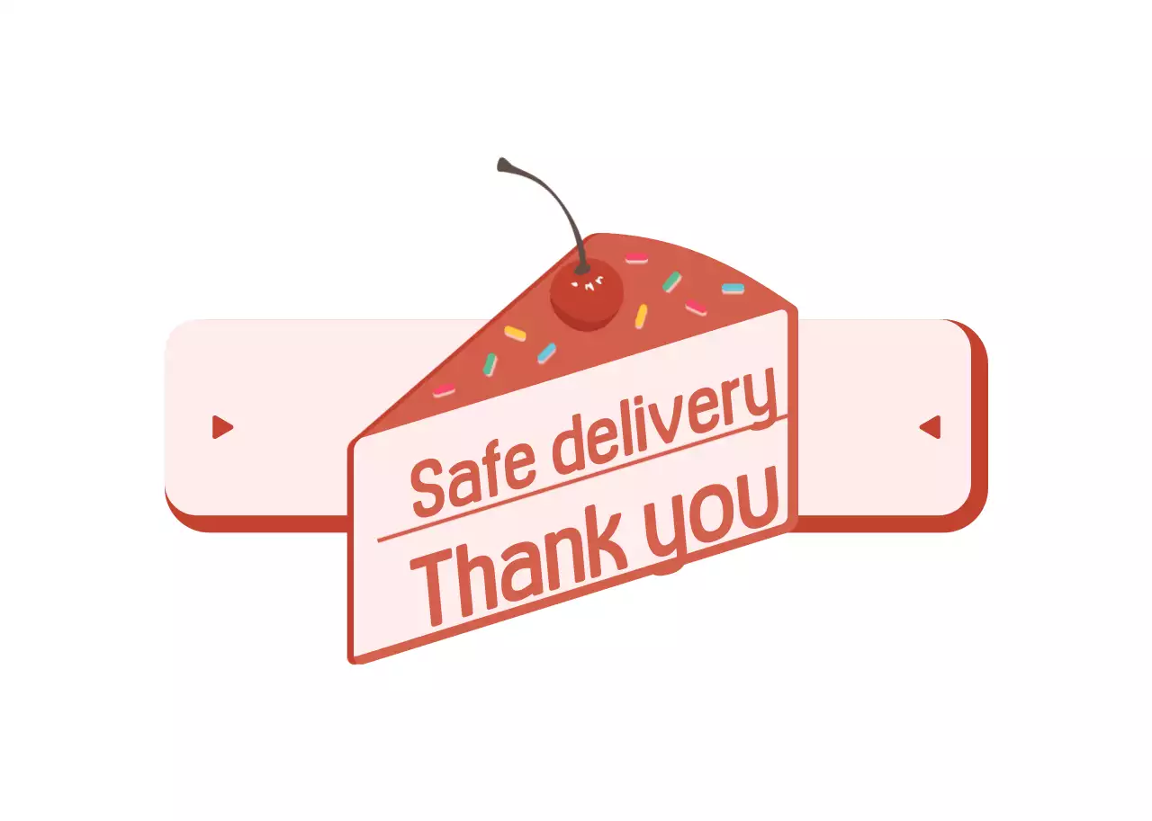 Guide to safe delivery in a cute and clean cake frame style in pink and multicolor