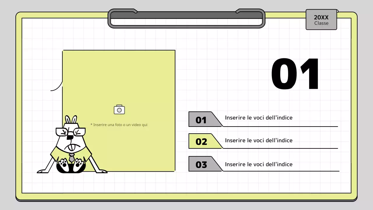 Kit per presentazioni didattiche in bianco e lime