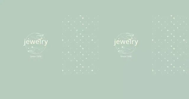 Blue clean lines illustration jewelry