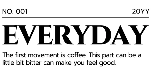 Simple, clean newspaper layout concept in black and white for personalized merchandise