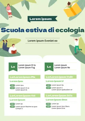 Piano tematico di lettura e natura verde lime