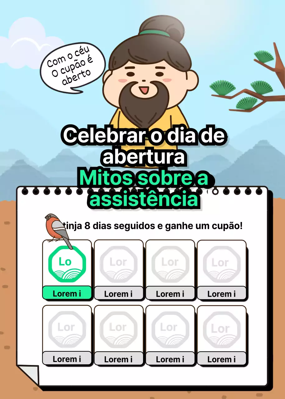 Fundo do céu azul da personagem do Avô Dangun para o evento de participação na cerimónia de abertura