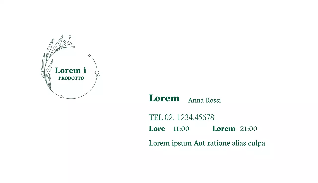 illustrazione verde logo ecologico negozio personale