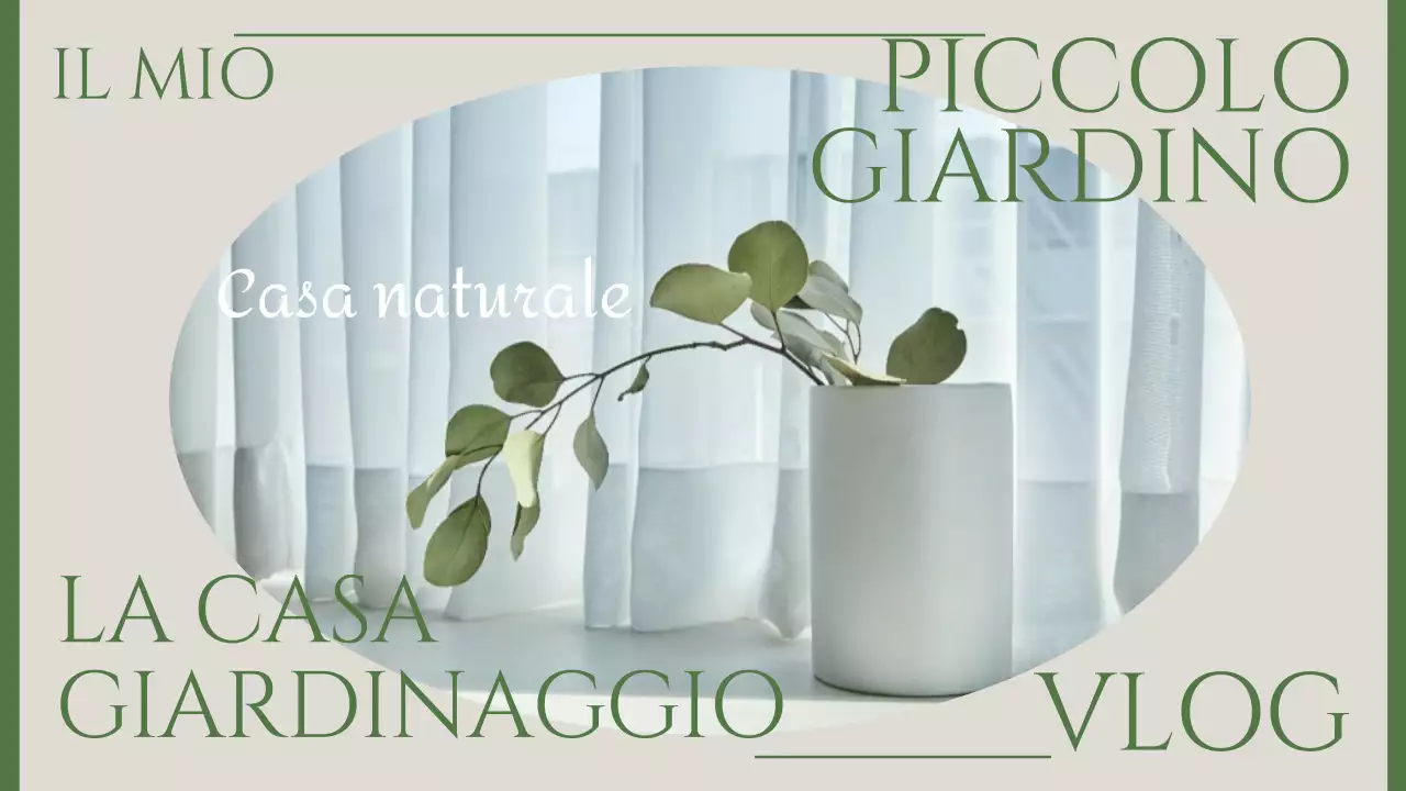Un vlog sul giardinaggio domestico sentimentale in beige e verde