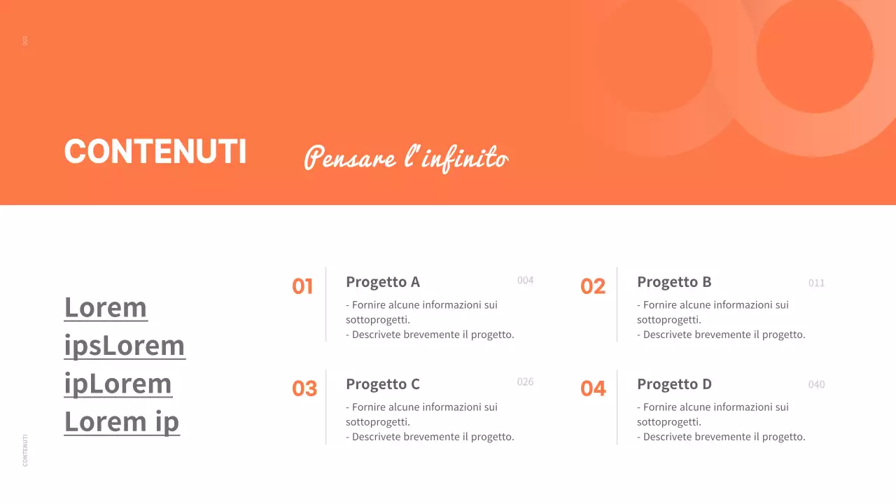 Un portafoglio di concetto pulito in bianco e arancione