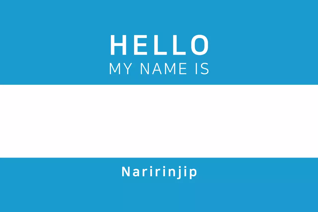 Blue Simple Name Card Banner