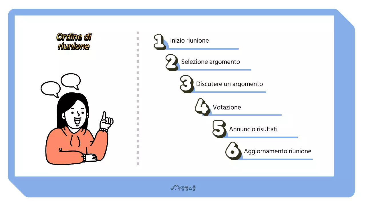 Riunione di classe in azzurro