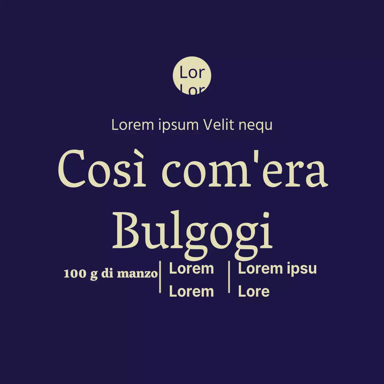 Griglia così com'è