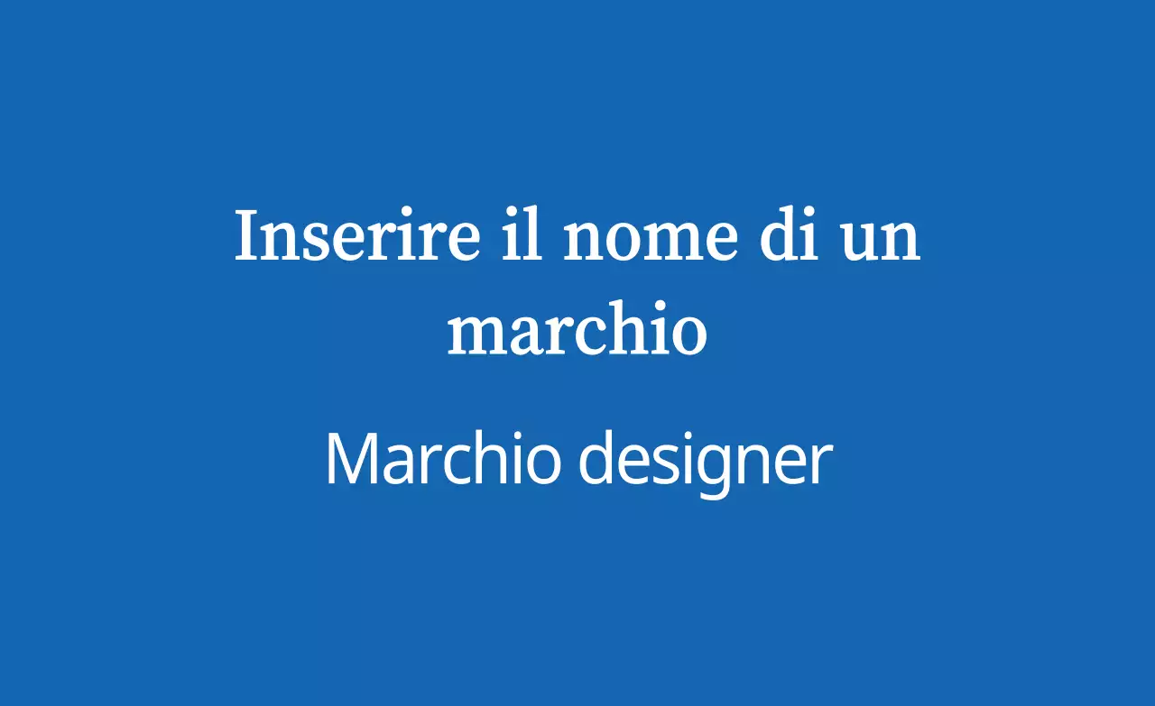 Marchio blu bianco semplice