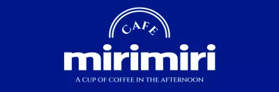 A one-line apron design featuring a cafe text logo with a line arch.
