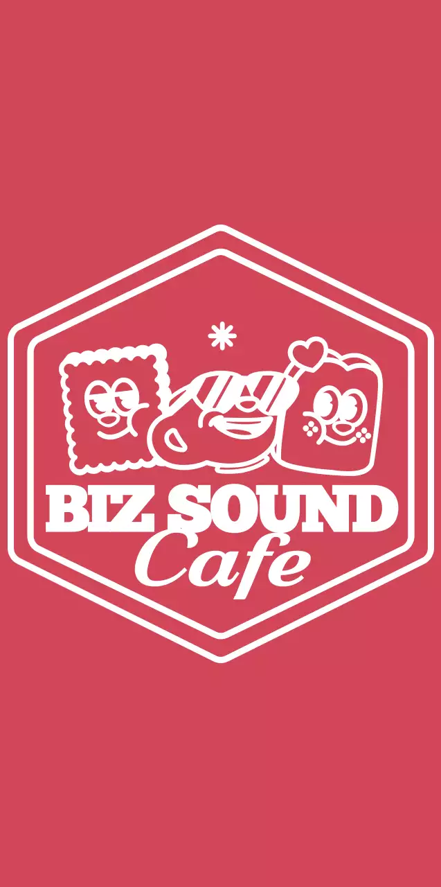 A collection of cute and hip dessert illustrations in red and white for stylized cafe merchandise.