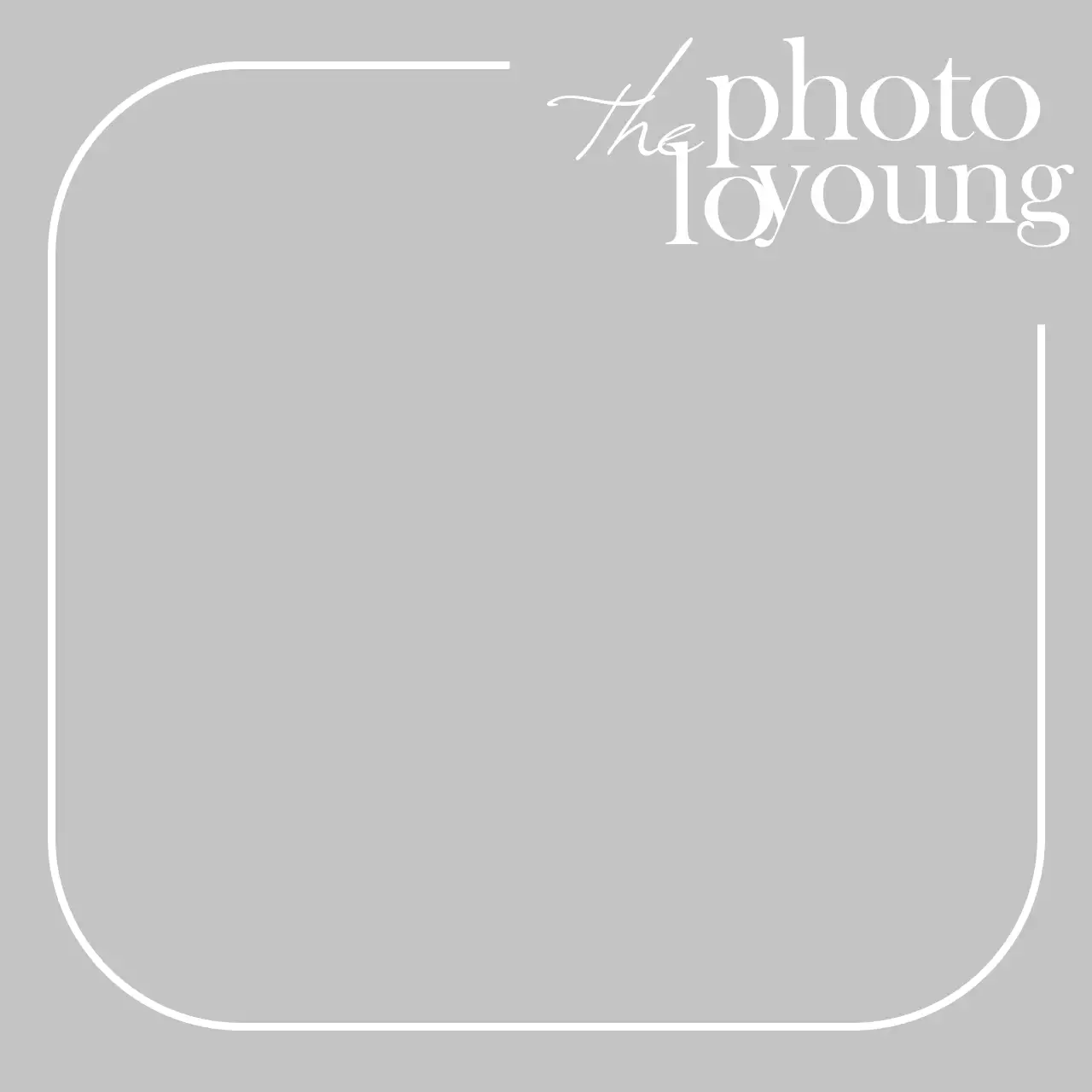 A sleek logo with a white, photojournalistic cursive.