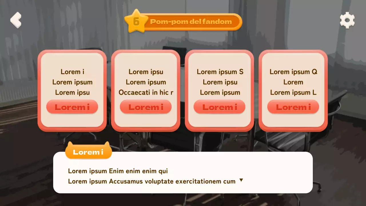 Simulazione della gestione degli idoli basata sulle scelte con un concetto di gioco mobile