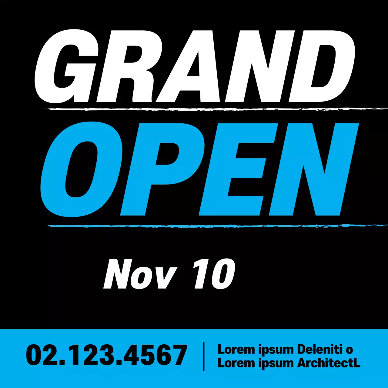 Blue Bold Event Announcement Banner