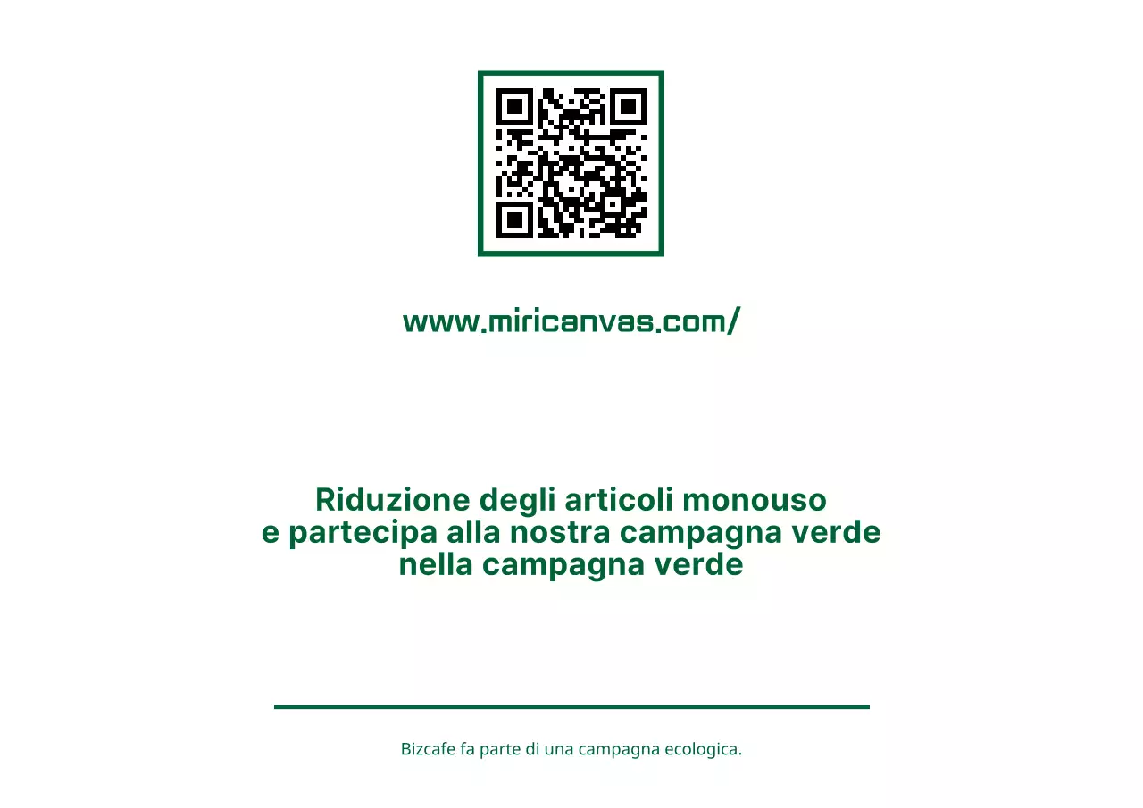 Stile di layout semplice e pulito per la combinazione di testo e icone in verde e bianco Guida alla campagna verde