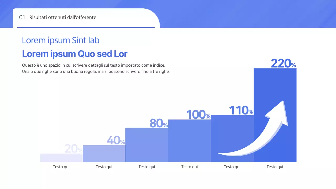 Proposta di offerta semplice con gradiente blu