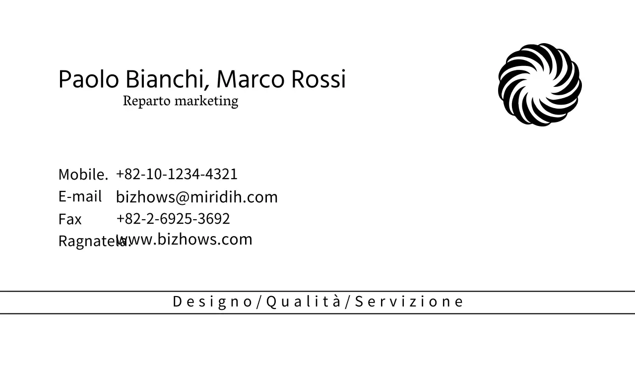 Biglietti da visita aziendali