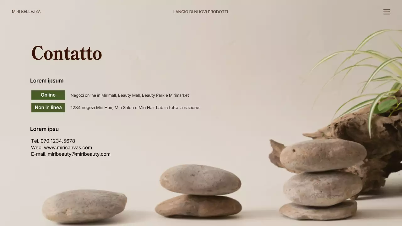 Nuovi prodotti naturali per capelli in verde e beige