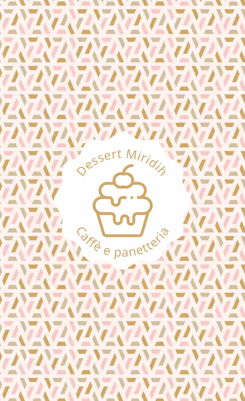 Promuovere una caffetteria per dessert illustrata in rosa e beige