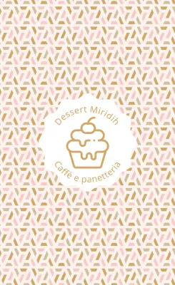 Promuovere una caffetteria per dessert illustrata in rosa e beige