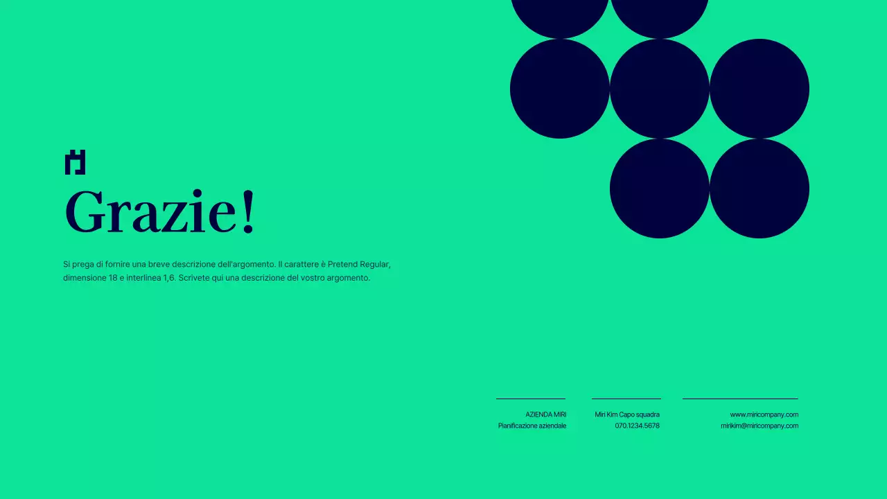 Semplice rapporto sulle prestazioni del primo semestre con cerchi blu e verdi