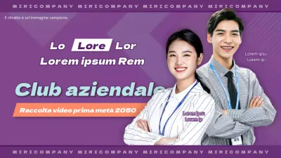 Miniatura di un gruppo di affinità aziendale con una grafica concettuale viola