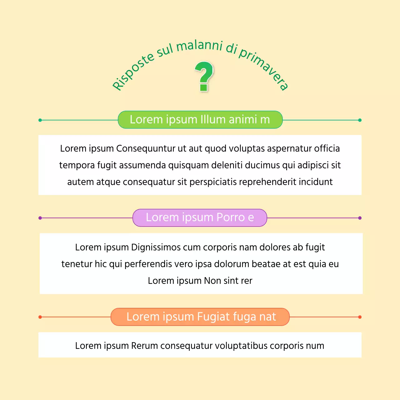 Le illustrazioni fresche e gialle forniscono informazioni sui tè di fiori primaverili
