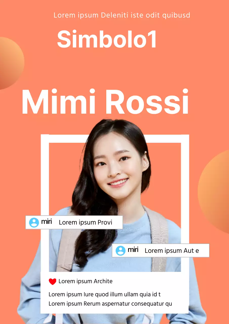 sfondo arancione modello femminile instagram pannello cornice elezioni presidenziali eventi correlati