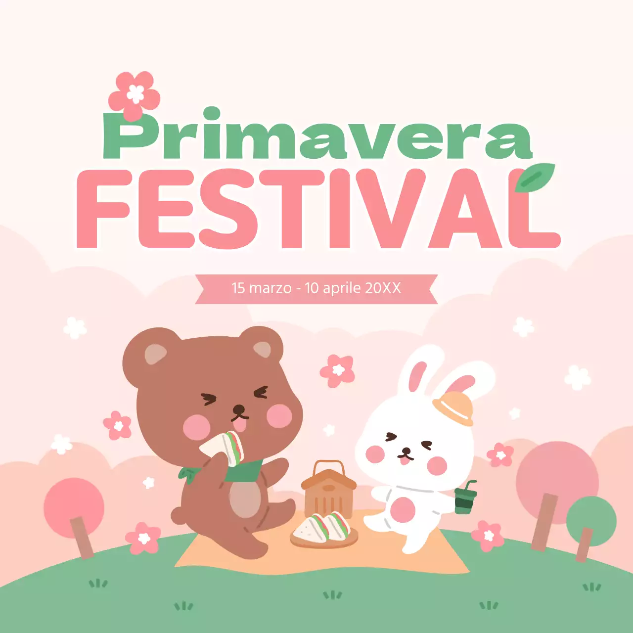 Festa dei ciliegi rosa in fiore