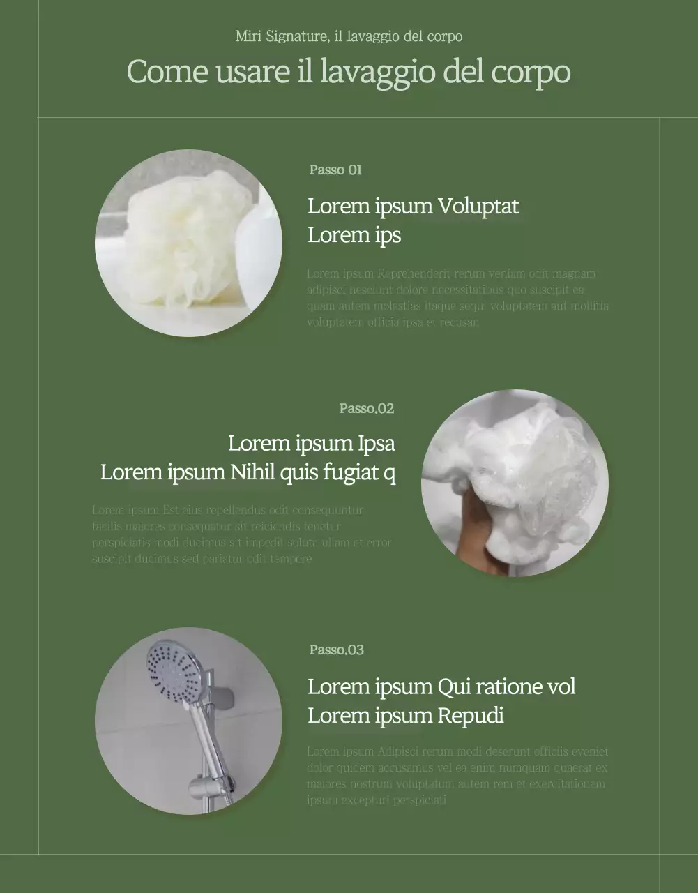 Promuovere un lavaggio del corpo verde, naturale e semplice