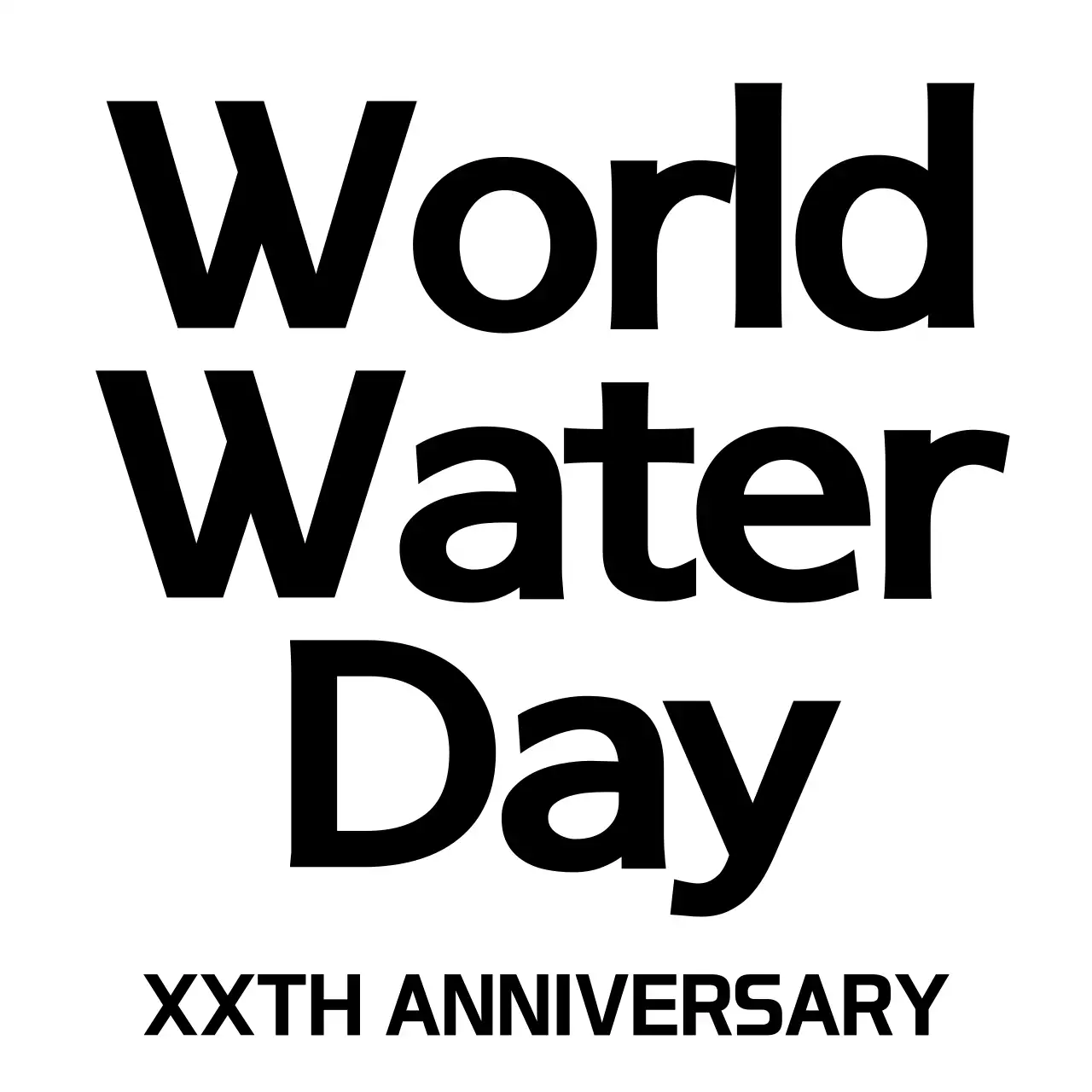 Water Day event souvenirs with black symbols