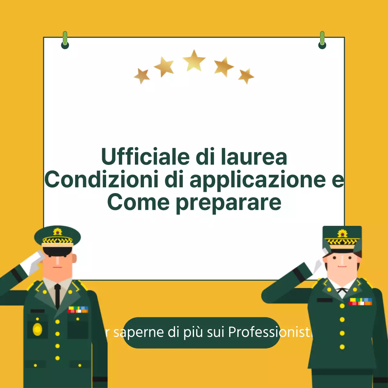 Giallo Verde LaureaApplicare l'universitàCondizioniPreparazioneCome prepararsiCarrieraMilitare Leggi tutto Giornata delle Forze Armate