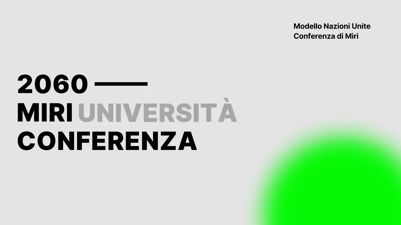 Semplice presentazione di orientamento alla conferenza in grigio e verde lime