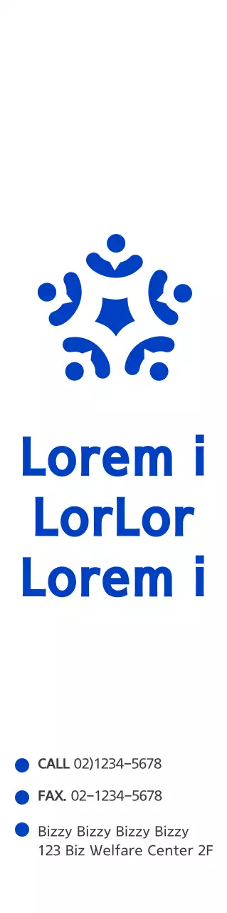 Gaya logo simbol bersih dengan warna biru dan hitam untuk informasi dan promosi pusat dukungan rumah
