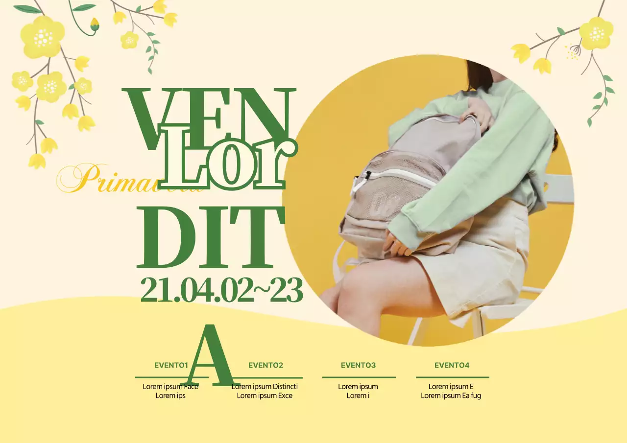 Giallo Verde Foto in evidenza Borse di primavera ordinate Promuovere un evento di vendita